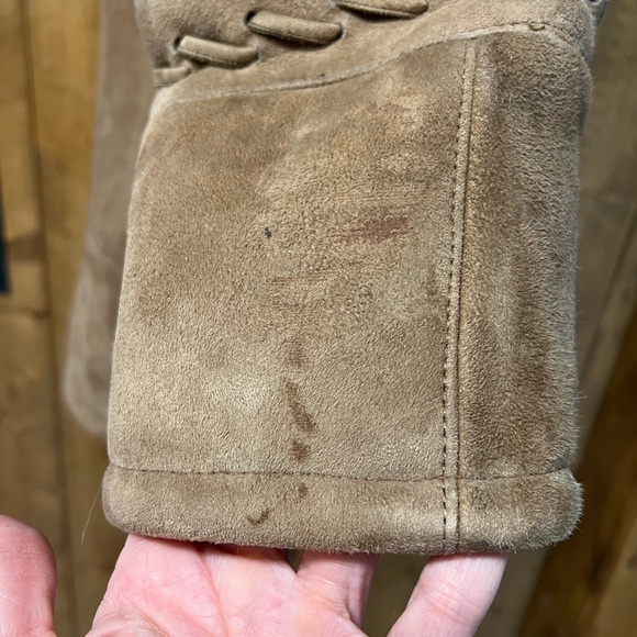 Vintage Furella Helsinki Fur Heavy Winter Coat Suede Leather - Picture 8 of 10